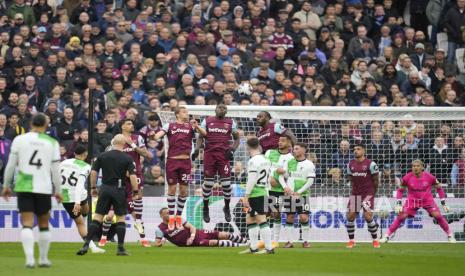 West Ham Unitrd Vs Liverpool, Sabtu (27/4/2024). 