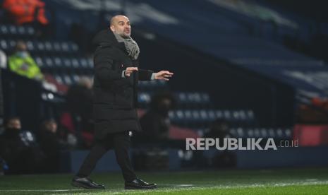 Pelatih Manchester City Pep Guardiola.