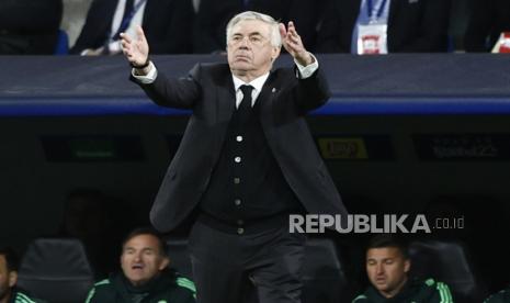 Pelatih Real Madrid, Carlo Ancelotti.