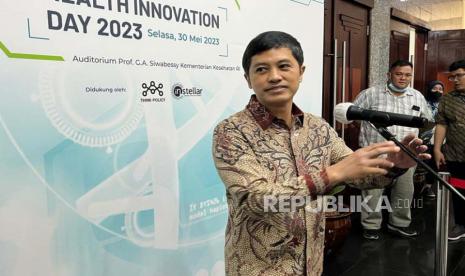 Wakil Menteri Kesehatan (Wamenkes), Dante Saksono Harbuwono dalam acara Pengumuman Pemenang Program Fight for Access Accelerator Indonesia - Health Innovation Day 2023 di Kementerian Kesehatan, Jakarta Selatan, Selasa (30/5/2023). 