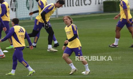 Gelandang Real Madrid Luka Modric. 