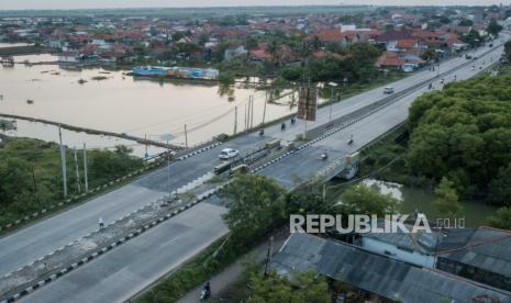 (ILUSTRASI) Jalur pantura wilayah Kabupaten Indramayu, Jawa Barat. 