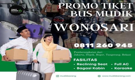 Harga Tiket Bus Mudik Tujuan Wonosari Lebaran 2022