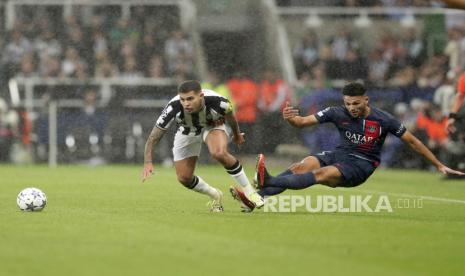 Jalannya laga Newcastle vs PSG di St' James Park pada ajang Liga Champions, Kamis (5/10/2023). 