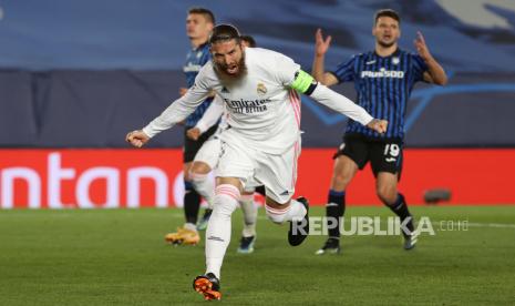 Sergio Ramos saat masih jadi pemain sekaligus lapten Real Madrid.