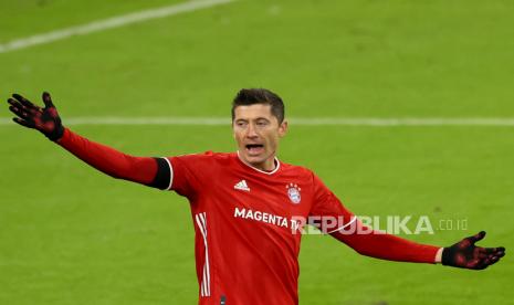 Striker Bayern Muenchen Robert Lewandowski.