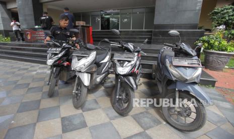 Barang bukti motor kasus pencurian kendaraan bermotor (ilustrasi). DS (22), lelaki warga Desa Purwosari Kecamatan Baturraden Banyumas menggadaikan sepeda motor pasarnya, hanya untuk kesenangannya sendiri.