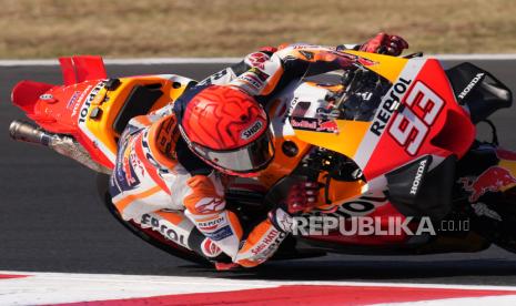 Pembalap MotoGP asal Spanyol dari tim Repsol Honda, Marc Marquez.