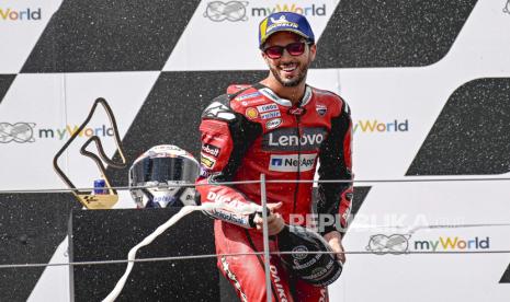 Ducati disebut akan menjadi ancaman serius di Grand Prix (GP) Prancis pada Ahad (11/10) (Foto: Pembalap MotoGP Italia pertama Andrea Dovizioso dari Tim Ducati)