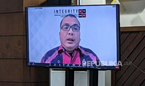 Pakar hukum tata negara yang juga mantan wakil menteri Hukum dan HAM (Wamenkumham) Denny Indrayana yang hadir secara virtual dalam diskusi yang digelar di Gedung Nusantara III, Kompleks Parlemen, Jakarta, Selasa (30/5/2023).