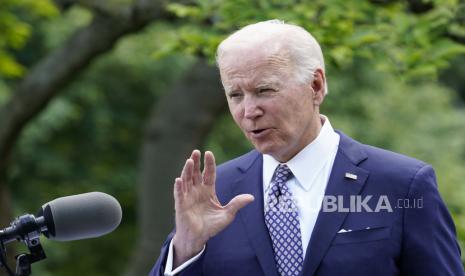  Presiden Joe Biden menyampaikan pesan sederhana untuk pemimpin Korea Utara Kim Jong-un sebelum meninggalkan Seoul menuju Jepang pada Ahad (22/5/2022).