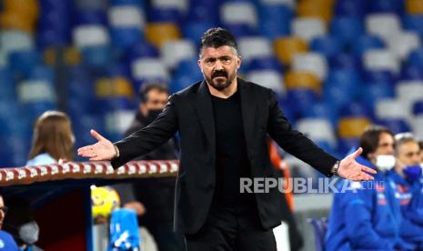 Gennaro Gattuso saat masih melatih Napoli.