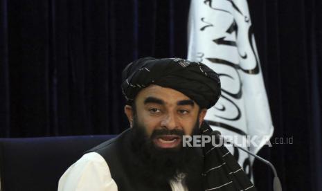  Juru bicara Taliban Zabihullah Mujahid.