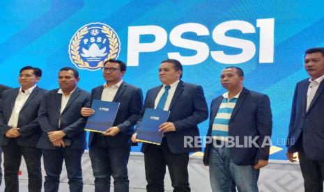 Komite Pemilihan PSSI mengumumkan Daftar Calon Tetap Anggota Komite Eksekutif (Exco) PSSI 2023-2027 di GBK Arena, Jakarta, Senin (6/2/2023).