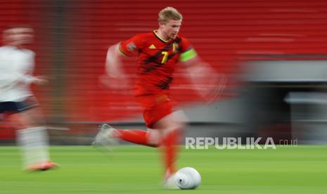 Aksi Kevin de Bruyne saat memimpin Belgia kontra Inggris akhir pekan lalu.