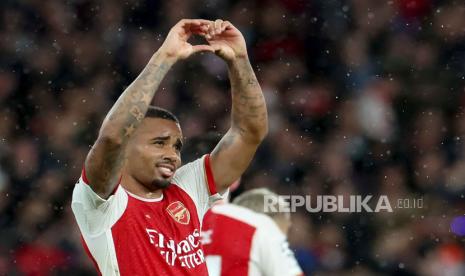 Striker Arsenal, Gabriel Jesus, yang sedang diincar Barcelona dan Real Madrid.