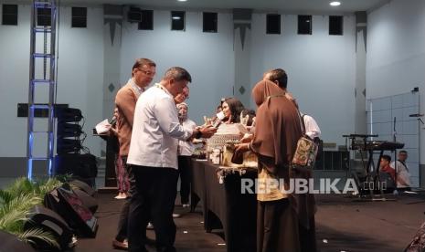 Direktur Jenderal Bina Konstruksi Kementerian PUPR, Rachman Arief Dienaputra, hadir dalam Puncak Acara Harvesting Reaktivasi Gerakan Nasional Bangga Buatan Indonesia (Gernas BBI) dan Bangga Berwisata di Indonesia (BBWI) di JEC, Banguntapan, Daerah Istimewa Yogyakarta (DIY), Kamis (22/6/2023).