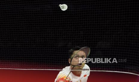 Tunggal putra Indonesia Anthony Sinisuka Ginting. 