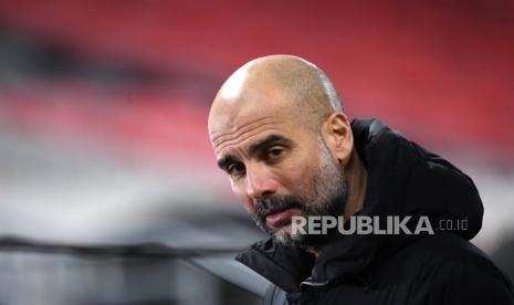 Pelatih Manchester City Pep Guardiola.