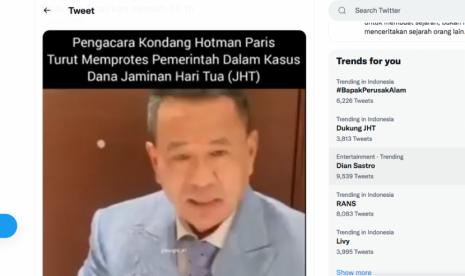 Viral Hotman Paris kritik pencairan JHT hanya saat umur 56 tahun.