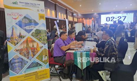  Asita Jawa Barat bersama Poltekpar NHI menggelar West Java Travel Mart (WJTM) 2023 di Kota Bandung untuk mempromosikan wisata Jawa Barat, Senin (11/9/2023).