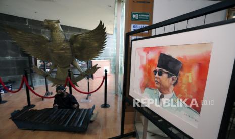 Ilustrasi lukisan Sukarno. Sukarno adalah santri dari para tokoh pergerakan Islam 