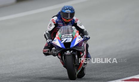 Pembalap MotoGP dari tim Gresini Ducati asal Spanyol, Alex Marquez, yang merupakan adik kandung juara dunia enam kali MotoGP, Marc Marquez.