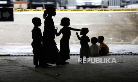 Anak-anak imigran Rohingya di sebuah tempat penampungan sementara di Provinsi Aceh. (ilustrasi)