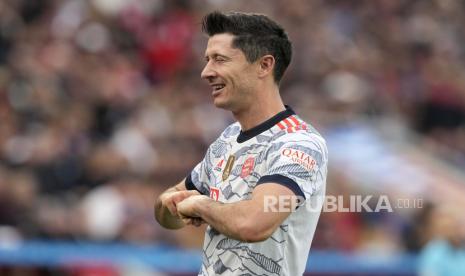 Striker Bayern Muenchen Robert Lewandowski.