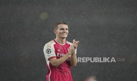 Gelandang sekaligus kapten Arsenal, Martin Odegaard.