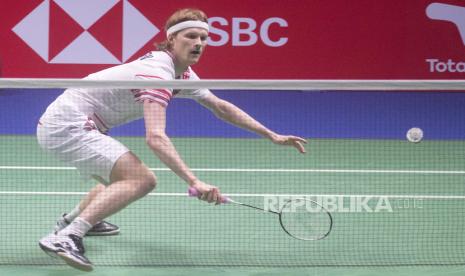 Pebulu tangkis asal Denmark Anders Antonsen mundur dari Indonesia Open 2021 karena cedera.