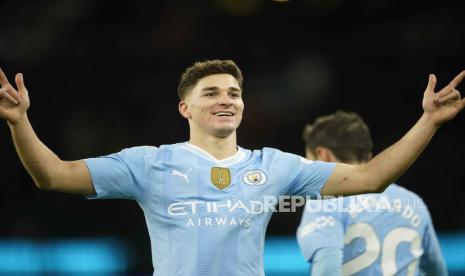 Penyerang Manchester City Julian Alvarez.