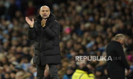 Pelatih Manchester City Josep Guardiola. 