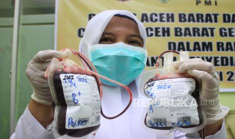 Kantong darah. Terapi plasma konvalesen terbukti dapat meningkatkan kelangsungan hidup pasien Covid-19.