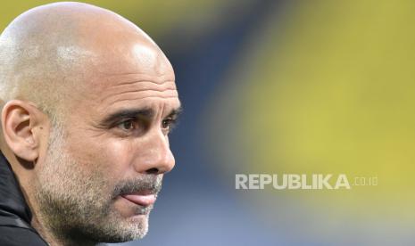 Pelatih Manchester City Pep Guardiola.