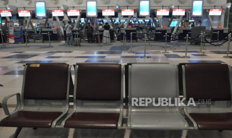 Bandara Internasional Kualanamu, Deliserdang, Sumatra Utara. ANTARA FOTO/Septianda Perdana/aww.