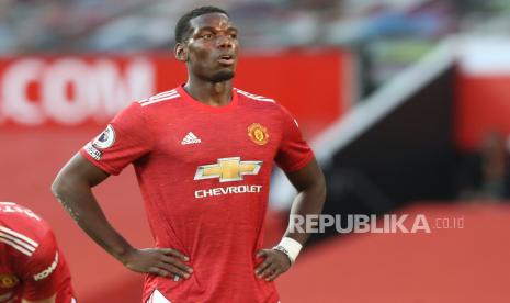 Gelandang Manchester United (MU), Paul Pogba.