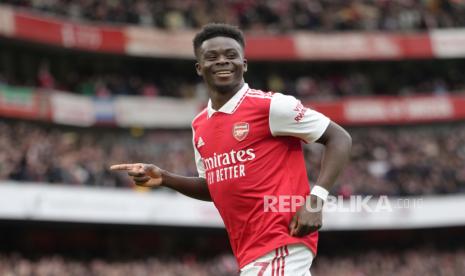 Bukayo Saka memperpanjang kontrak di Arsenal sampai 2027. 