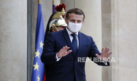 Usai Timbul Kekerasan, Macron Klarifikasi Pernyataannya. Presiden Prancis Emmanuel Macron 