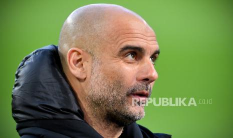 Pelatih Manchester City Pep Guardiola.