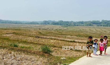 Suasana Desa Weninggalih, Kecamatan Jonggol, Kabupaten Bogor yang terdampak kekeringan. BPBD sebut tiga kecamatan di Kabupaten Sukabumi melaporkan terdampak kekeringan.