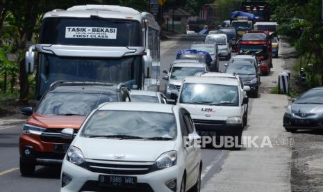 Kendaraan mudik di Tasikmalaya, Jawa Barat. Ilustrasi