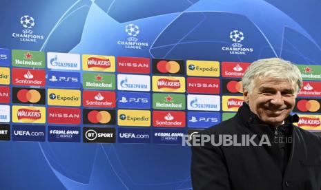 Pelatih Atalanta Gian Piero Gasperini.