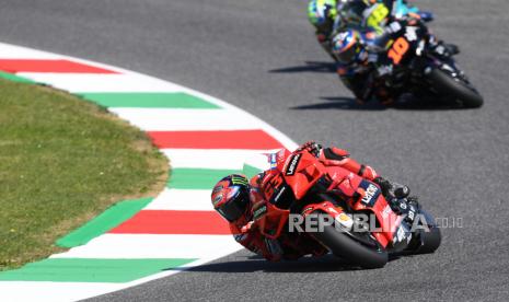 Pembalap MotoGP Italia Francesco Bagnaia dari Ducati Lenovo Team