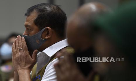 Kepala Badan Nasional Penanggulangan Bencana (BNPB) Letjen Doni Monardo mengikuti rapat kerja bersama Komisi VIII DPR di Kompleks Parlemen Senayan, Jakarta, Selasa (23/6/2020). Rapat kerja tersebut membahas pembicaraan pendahuluan RAPBN Tahun Anggaran 2021, RKP 2021 dan evaluasi kinerja BNPB tahun 2020. 