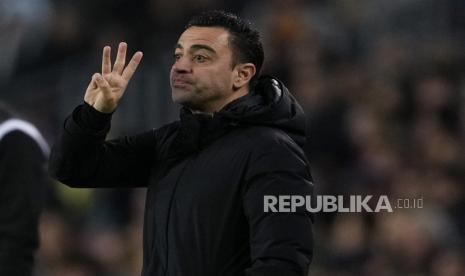 Reaksi pelatih kepala FC Barcelona Xavi Hernandez