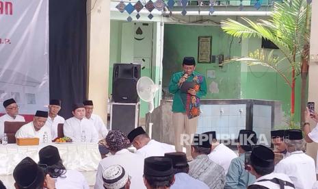 Calon wakil presiden (Cawapres) nomor urut 2 Mahfud MD menghadiri Halaqah dan Dialog Kebangsaan di Pondok Pesantren (ponpes) An Nur Ngrukem, Sewon, Bantul, Daerah Istimewa Yogyakarta (DIY), Rabu (24/1/2024). 