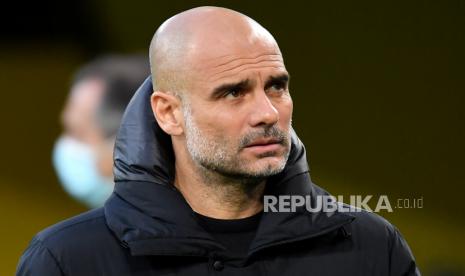 Pelatih Manchester City Pep Guardiola.