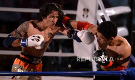 Pertandingan muay thai (ilustrasi).