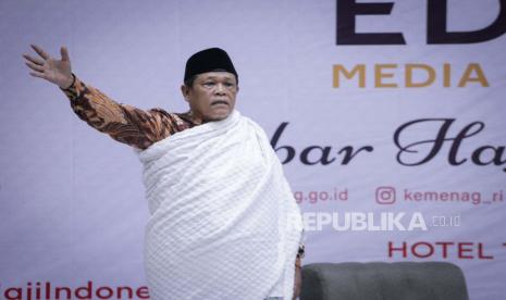  Pakar dan Konsultan Manasik Haji, KH Ahmad Kartono, menjelaskan manasik haji.  